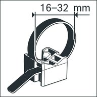 Držák kabelů/trubek/hadic bílý BOSCH PRO EPC s páskou do průměru 32 mm