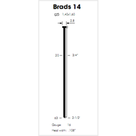 1,40x1,60mm / 2,8mm / 0° - Brady plastové 14P (RAPTOR 14P)