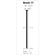 1,80x1,80mm / 3,1mm / 0° - Brady 17P (RAPTOR 17P)