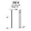 1,40x1,60mm / 2,8mm / 26°- Brady DB16 (Bostitch FN16)