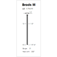 0,75x0,90mm / 1,4mm / 0° - Brady M ( BEA SK200, DuoFast MB)