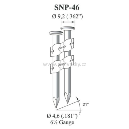 Hladké hřebíky OMER SNP 46/145