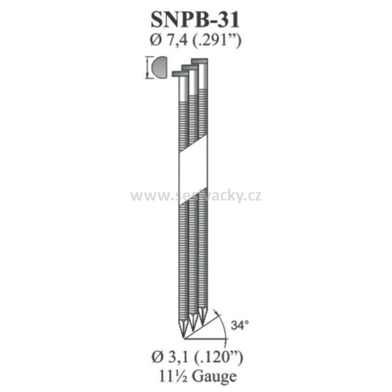 Hřebíky s kroužky OMER SNPB 31/90